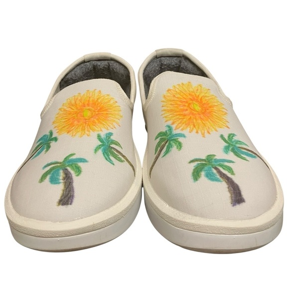 Allbirds Tropical Print White Canvas Preppy SlipOn Beachy Sneakers Women Size 7 - Picture 11 of 11